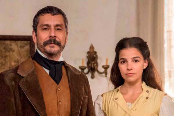 Alexandre Nero e Gabriela Medvedovski na novela Nos Tempos do Imperador
