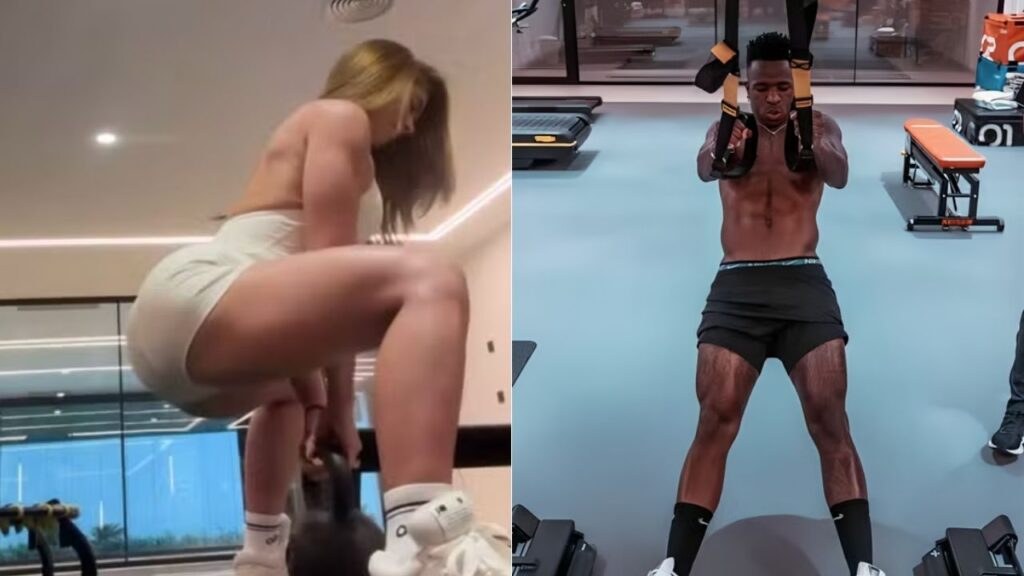 O detalhe que pode entregar o romance entre Virginia e Vini Jr Virginia e Vini Jr treinando