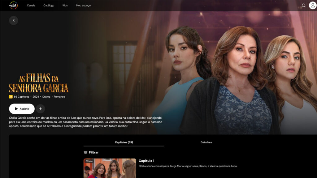 Canal de As Filhas da Senhora Garcia no SBT