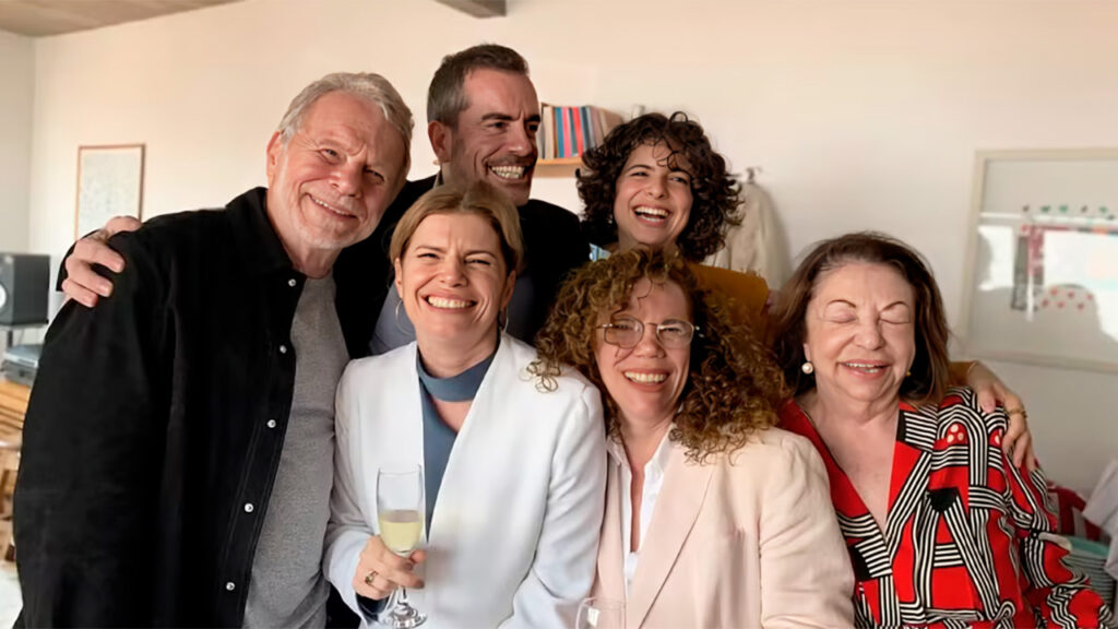 Débora Bloch e sua família