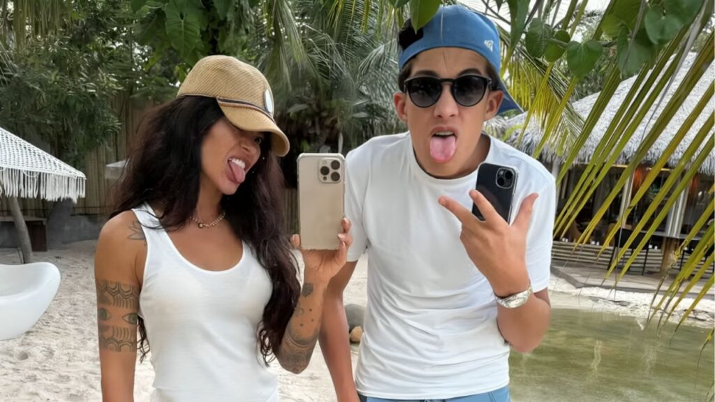 Aline Campos e seu filho