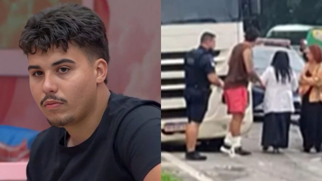 Pedro no BBB 26 e sendo levado ao hospital