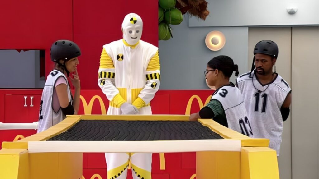 Samira, Milena e Leandro disputaram a final da Prova do Anjo