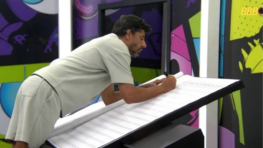 Alberto no desafio do Barrado do Baile do BBB 26